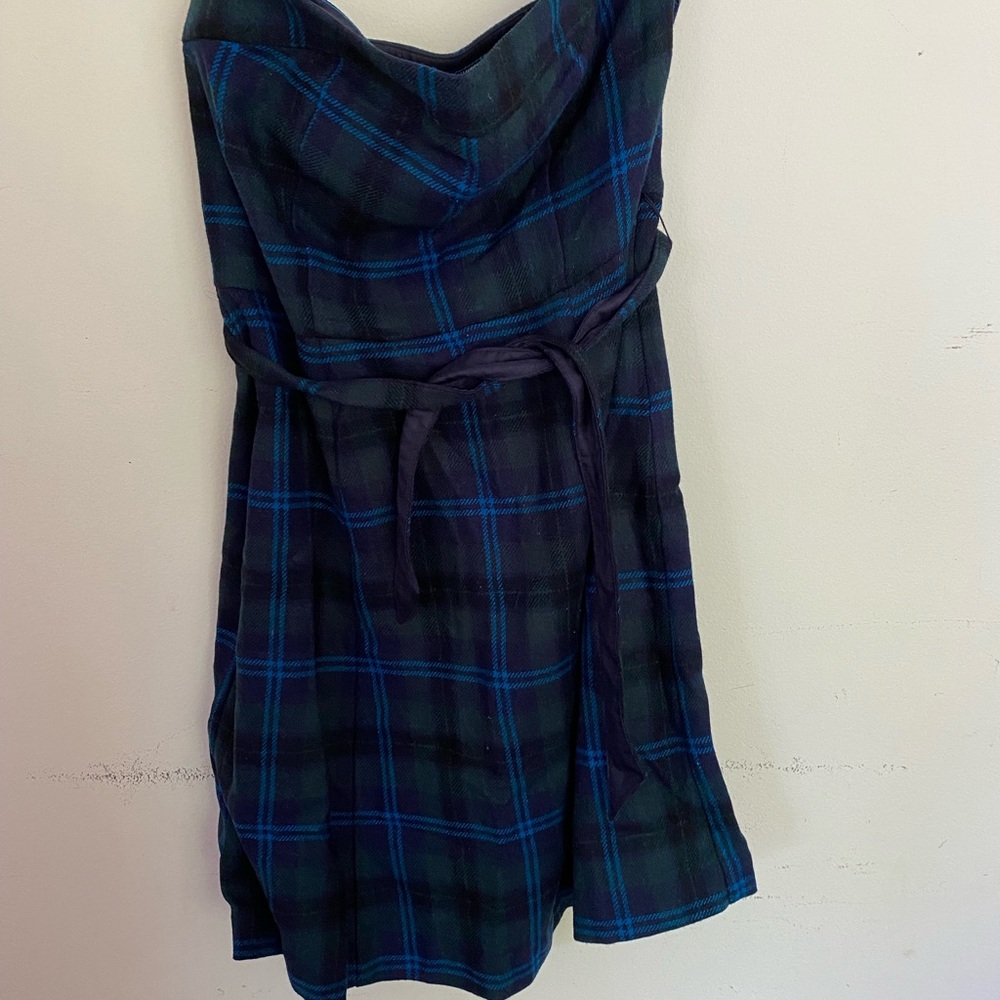American Eagle Plaid Strapless Dress 6